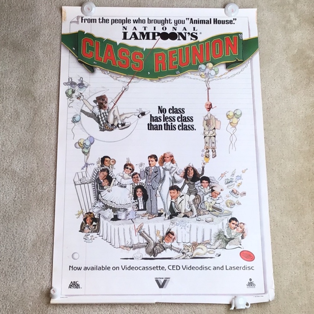 Vintage National Lampoon’s Class Reunion Movie Poster, 36” x 24”, 1983